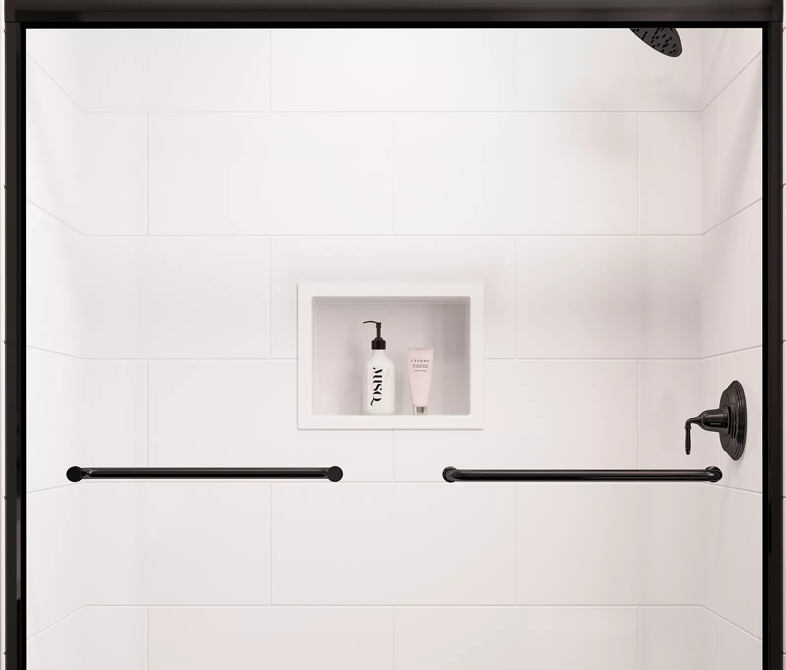 AN08 14 x 18 Shower Nook AN08 Mincey Marble