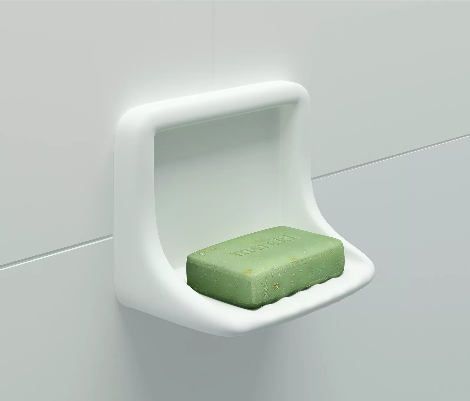 SD09 Ceramic Wall Soap Dish Matte SD09 Mincey Marble