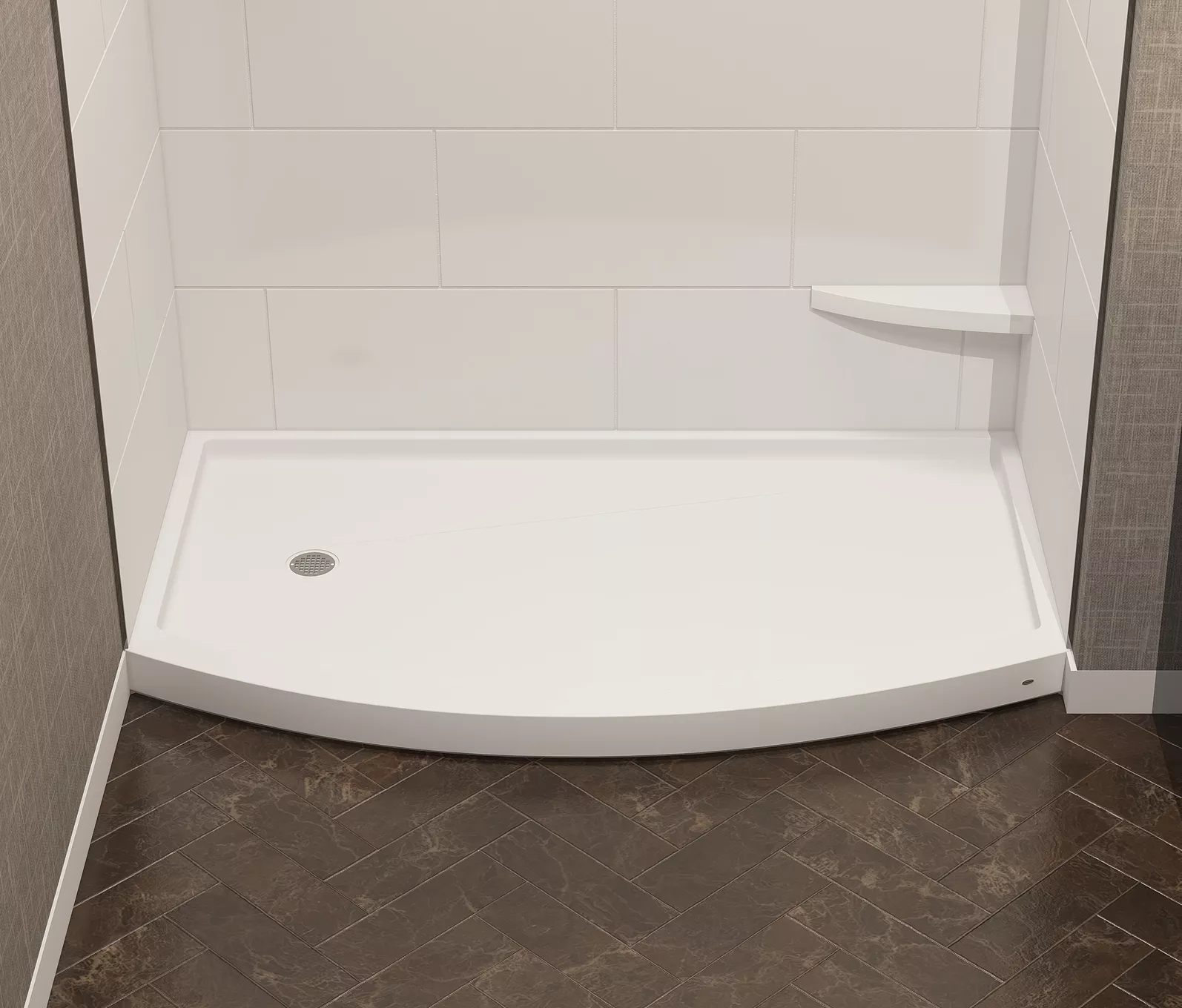 TR09 1/4 Trim for Curved Shower Pan TR09 Mincey Marble