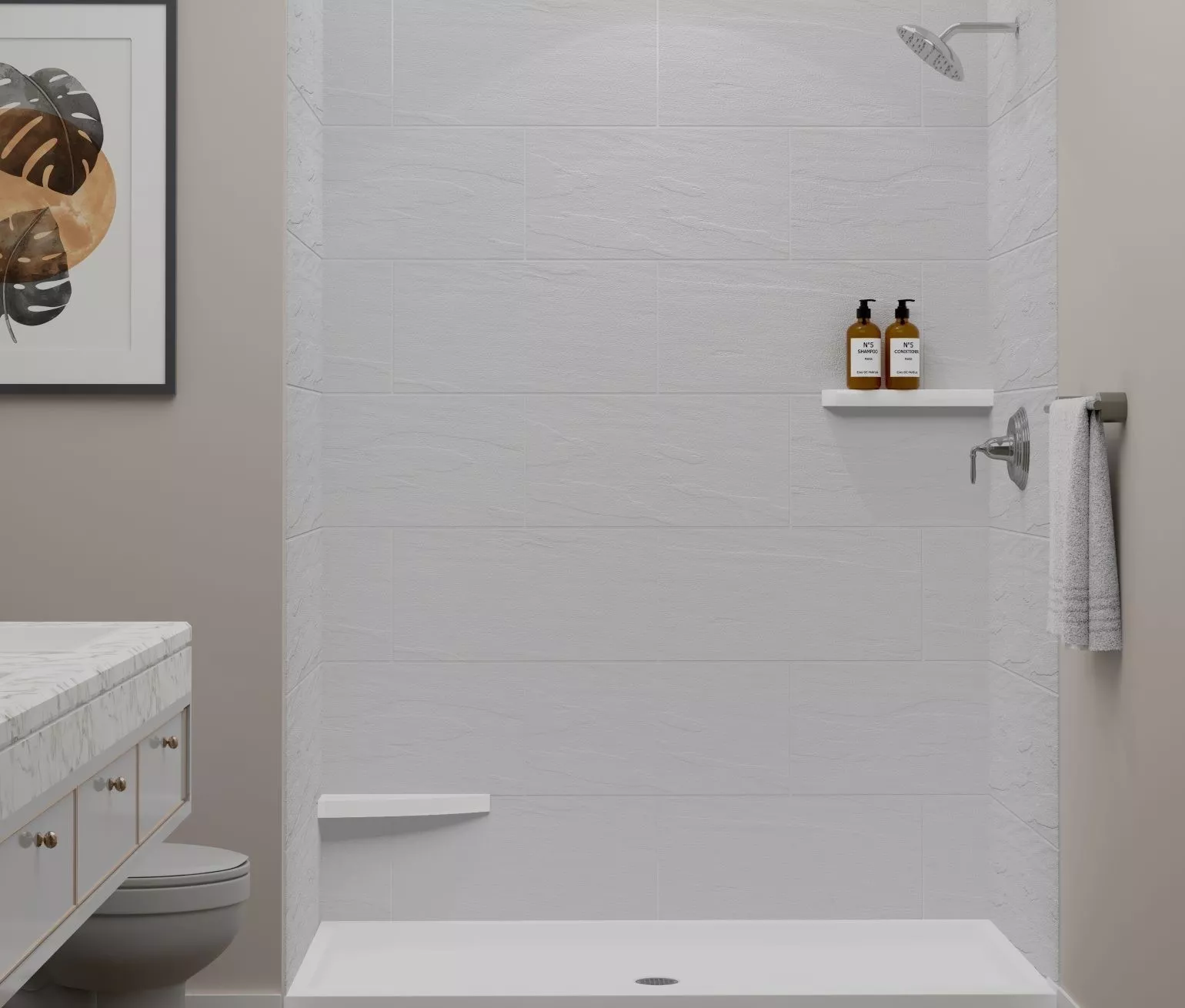 k*o様 simply complicated stone wash Shea 3x12 Matte Porcelain Tile in Stone