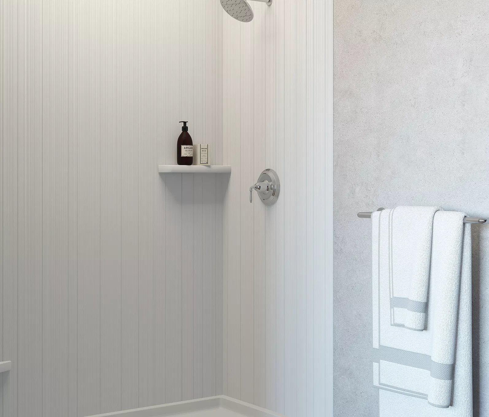 TS-VS: Vertical Vision Shower Wall Panel System | Mincey Marble