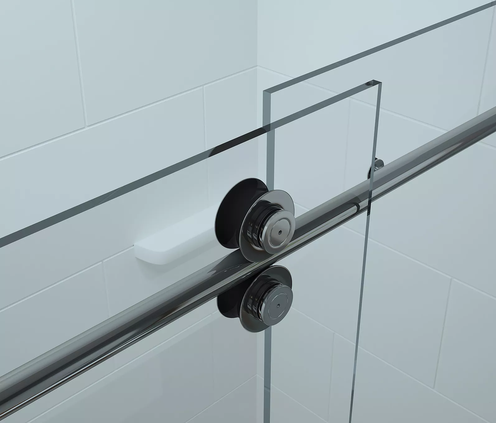 Reversed Napoli Sliding Barn Shower Door | NAPSDR | Mincey Marble