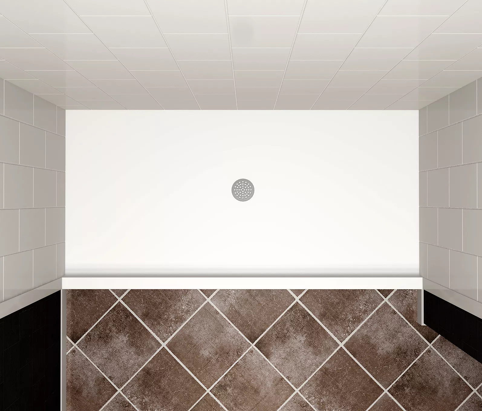 Specially Made Conversion Commercial Shower Pan Mincey Marble