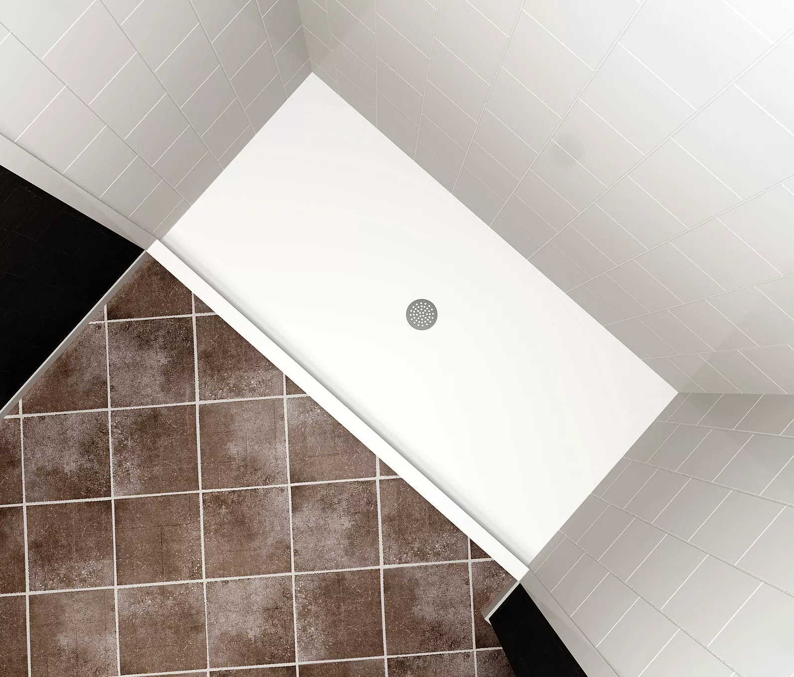 Specially Made Conversion Commercial Shower Pan Mincey Marble