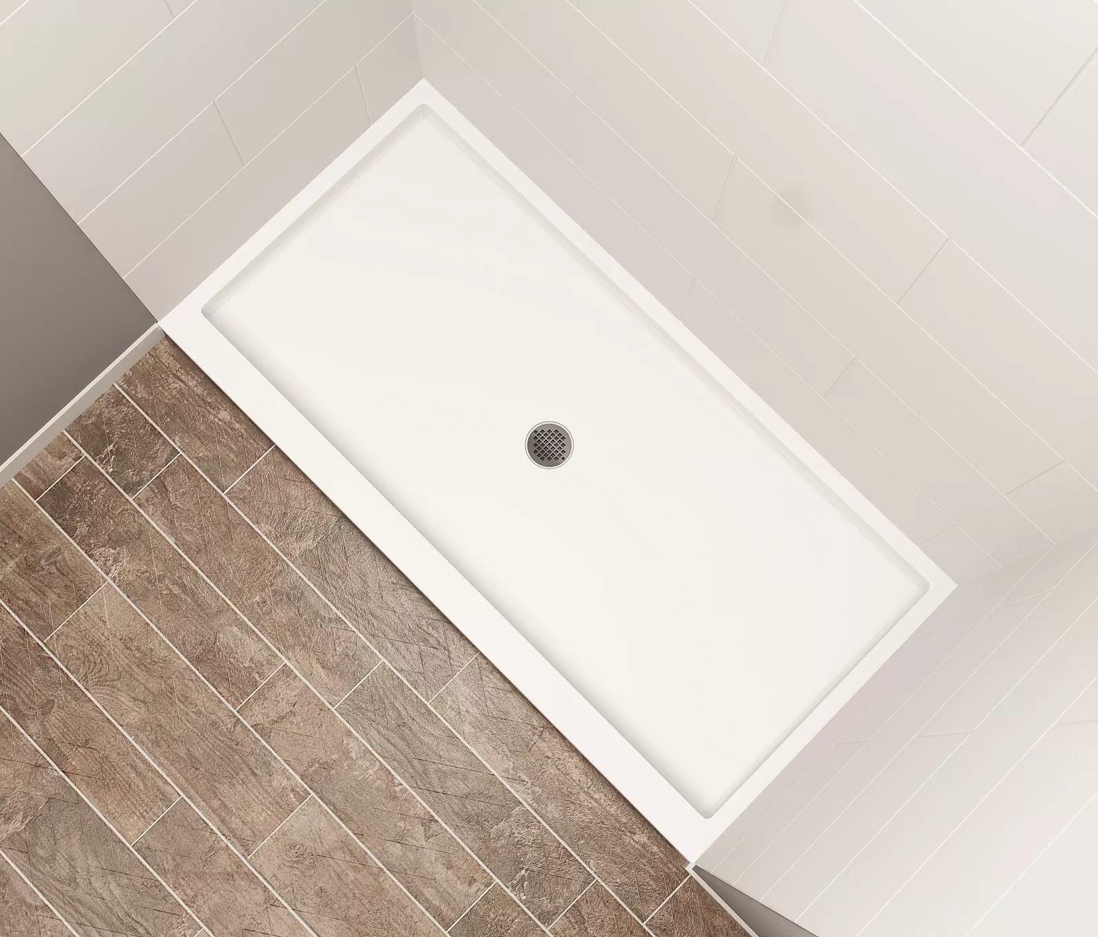 Dream Bathroom With Commercial SP30 60 Shower Pan Mincey Marble