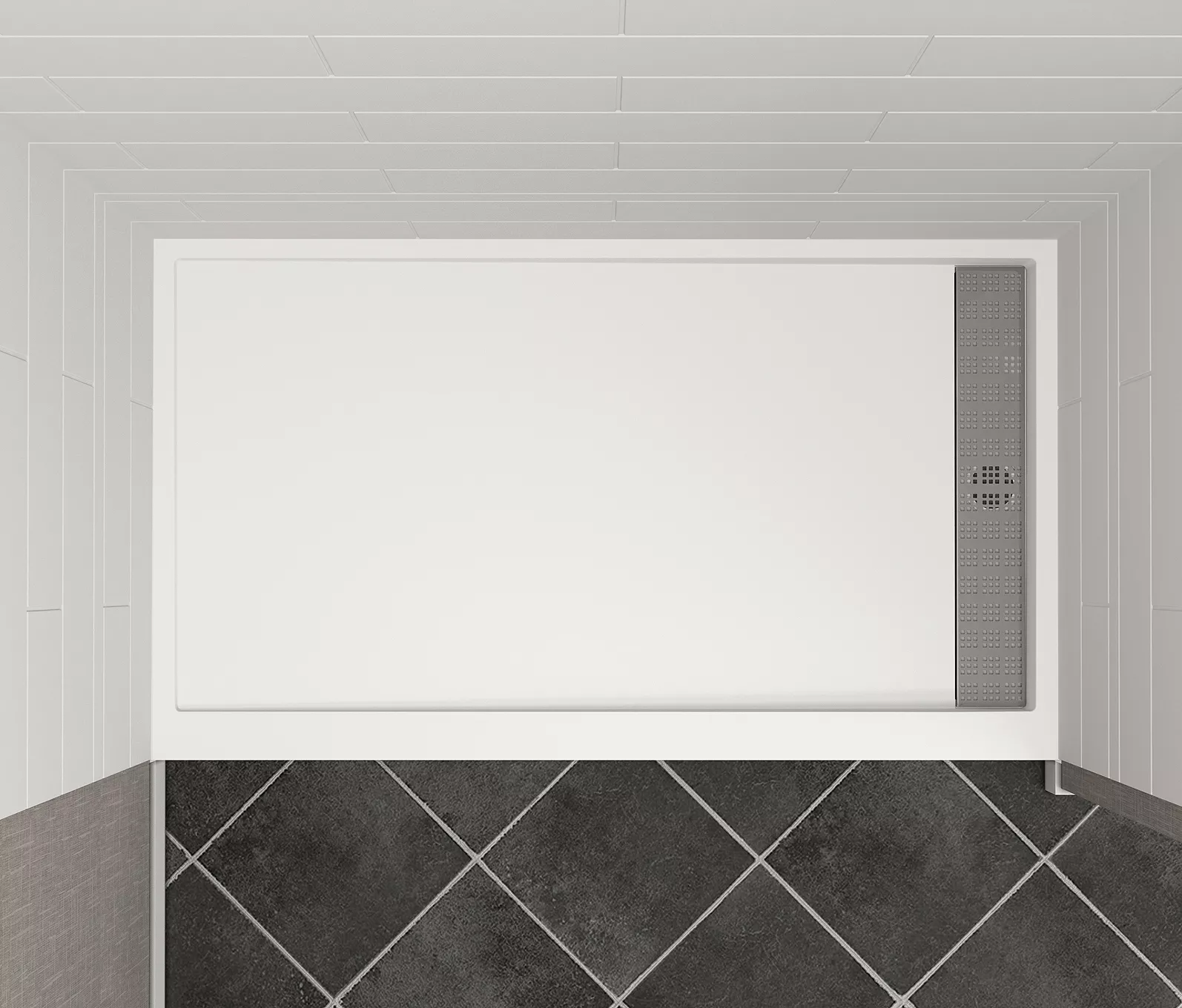 Cultured TD-32 64 Marble Shower Base, Commercial Shower Pans