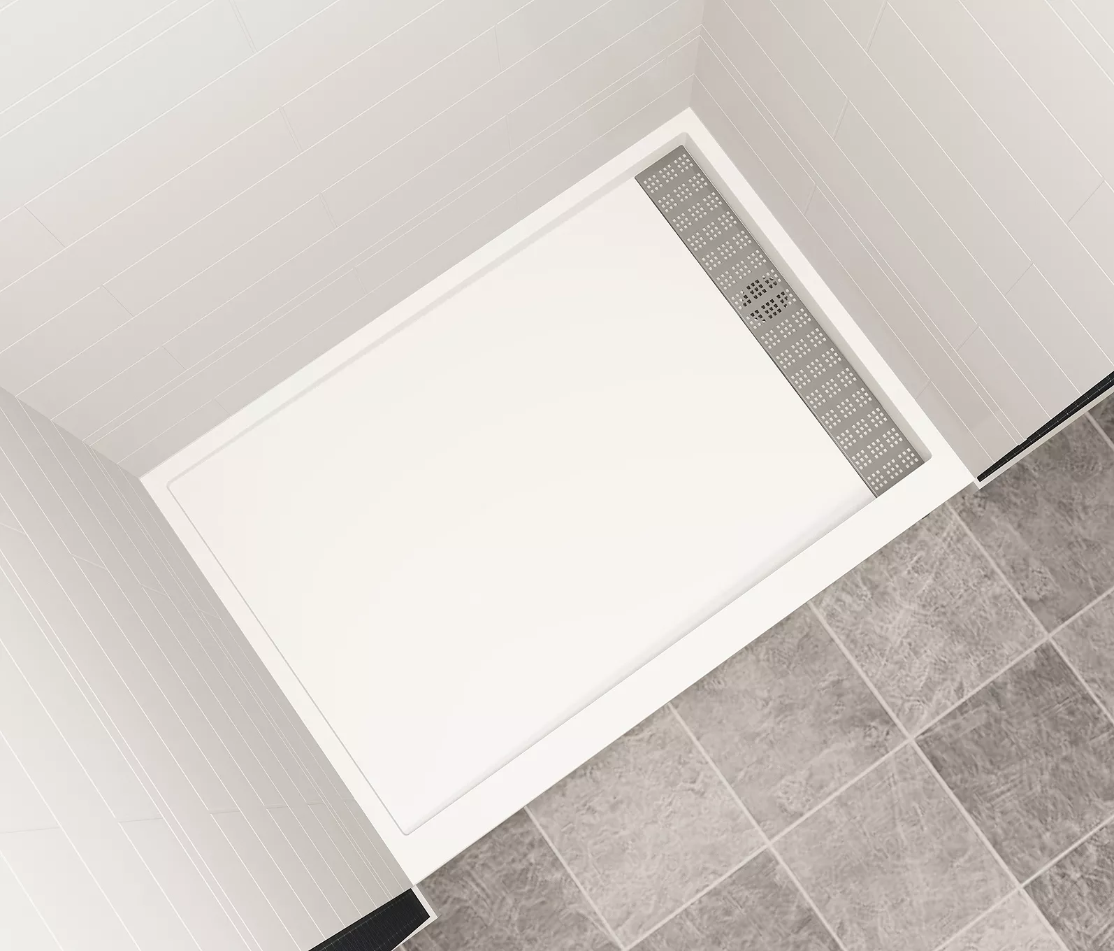 Linear Drain Commercial Shower Pans Td 34 48 Mincey Marble