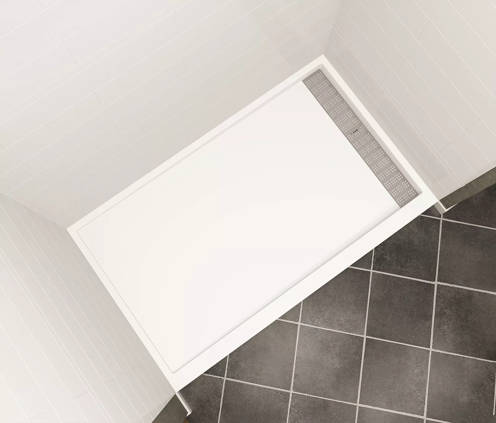 Cultured Shower Pan | Commercial Marble Base TD-36 60 | Mincey Marble